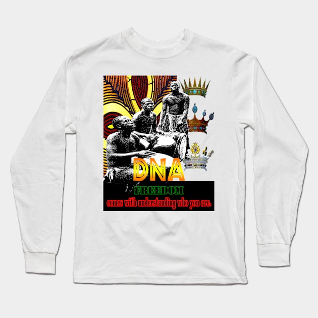 Freedom comes with understanding who you are Long Sleeve T-Shirt by Afrocentric-Redman4u2